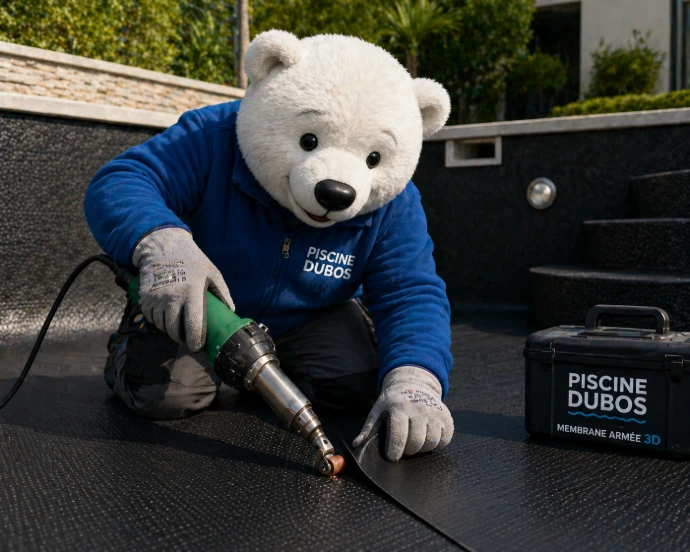 Soudure membrane armée piscine